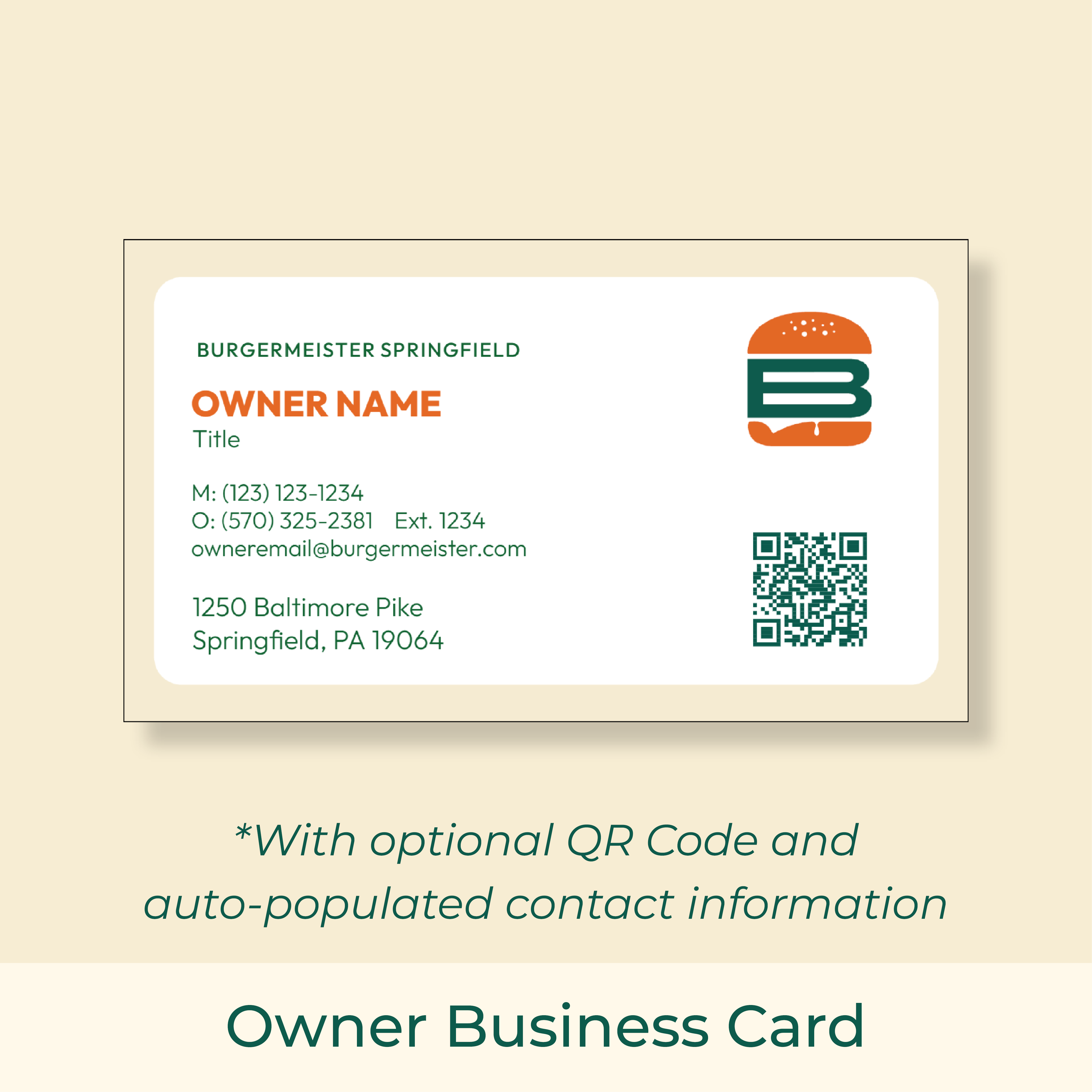 Business Card (Franchise Owner)