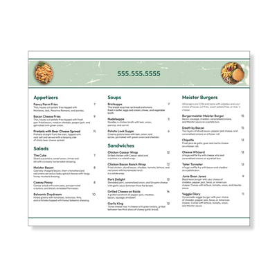 Show details for Take-out Menu - with custom QR Code.