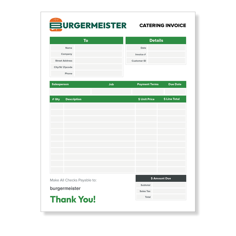 Show details for Catering Invoices