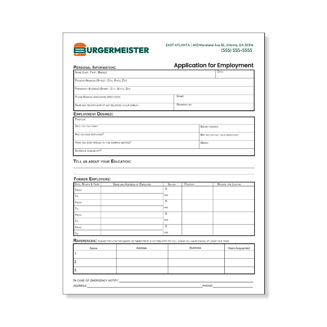 Show details for Employee Applications