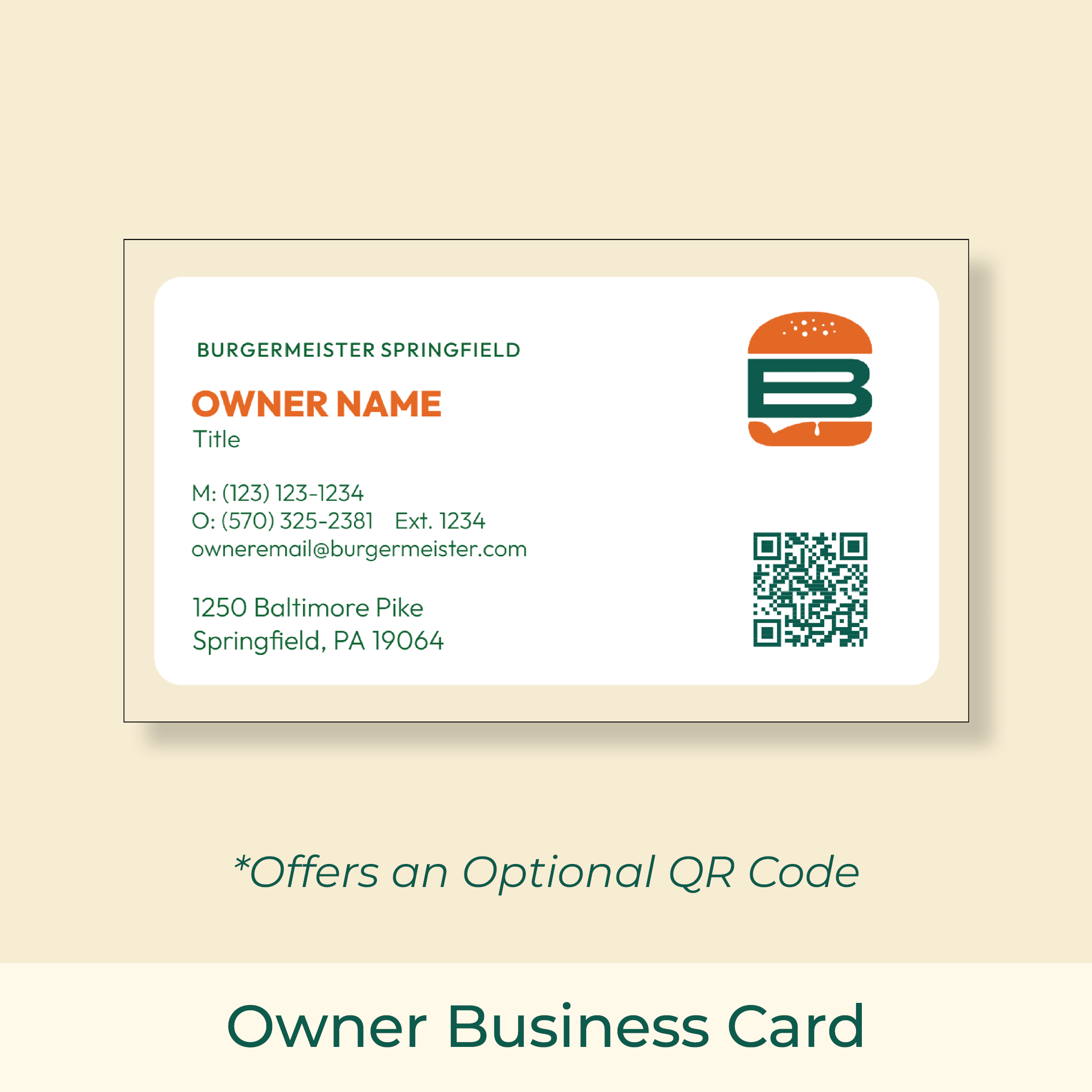 Business Card (Franchise Owner)
