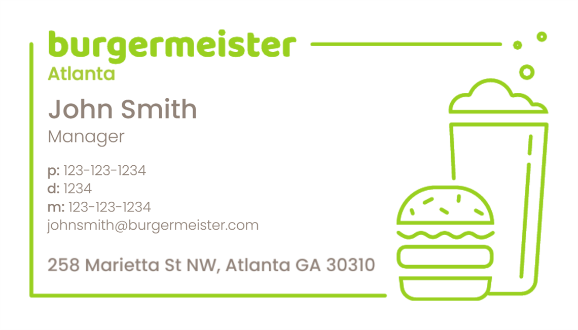 Picture of Atlanta Business Card (QR Code)