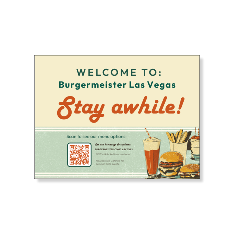 Show details for QR Search Welcome Sign