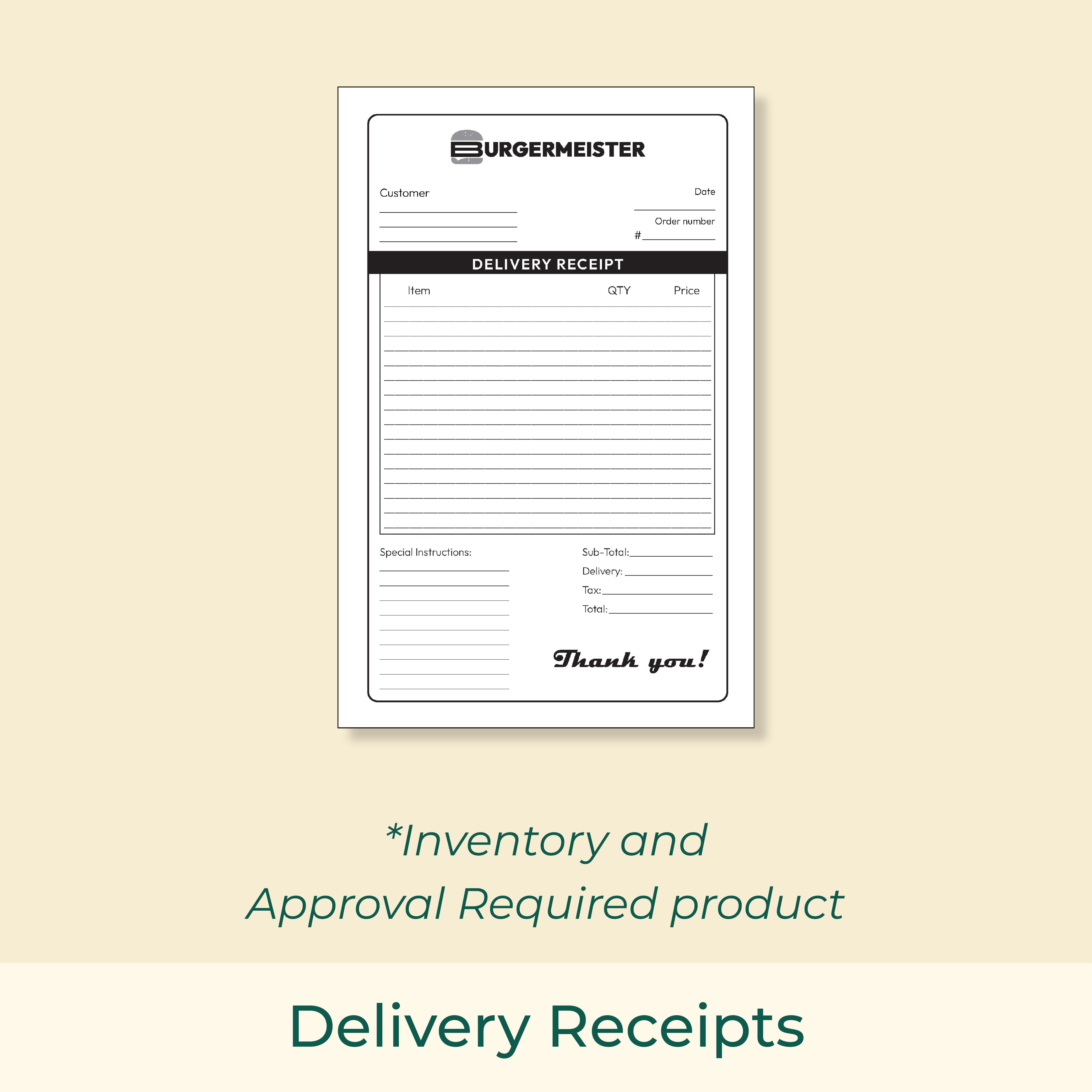 Delivery Receipts